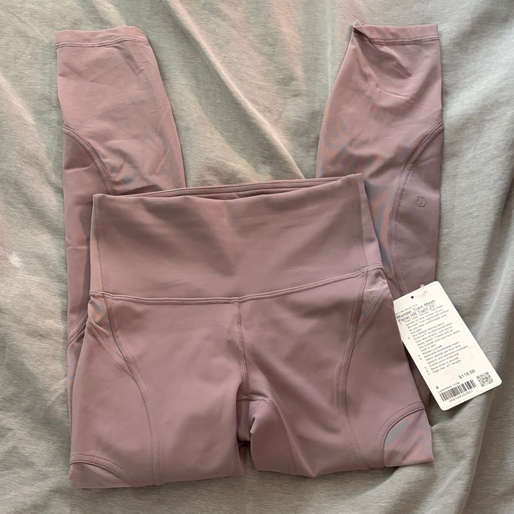 Lululemon Wunder Train Mesh Panel High-Rise Tight 25" Violet Verbena